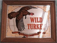 WILD TURKEY FRAMED WALL MIRROR  ADVERTISEMENT
