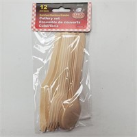 Bamboo Cutlery - 12pk x12