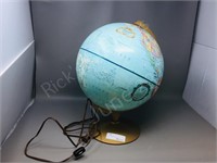illuminated globe on stand  16" tall