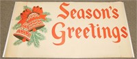 * Large Vintage Season's Greetings Banner 36"x72"