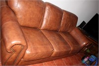Nice leather sofa 88" x 38" x 20" floor to seat