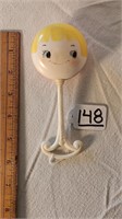 6” 1940’s Placke Celluloid Baby Rattle.