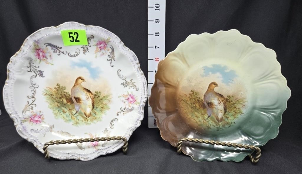 (2) Vintage Bird Plates