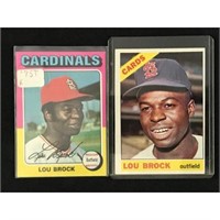 Two Vintage Lou Brock Cards 1966/1975