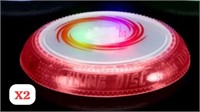 LED LIGHT UP FLYING DISC- 2 Frisbee
