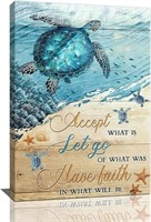 Sea Turtle Ocean Wall Art Inspirational Quote