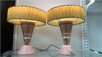 Pair of Vintage Mid Century Atomic Lamps