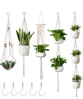 New 5-Pack Macrame Plant Hangers with 5 Hooks,