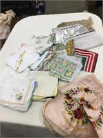 Vintage handkerchiefs, women’s purses