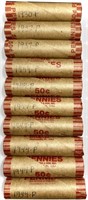 (10) Rolls 1930's & 1940's Wheat Cent Penny Lot