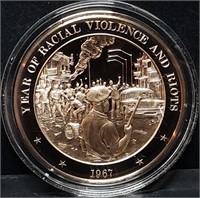 Franklin Mint 45mm Bronze US History Medal 1967