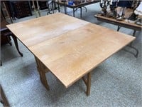 COMPACT WOODEN DROP LEAF TABLE (36" X 55" X 29")