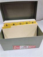 Vintage Index Card Holder Box