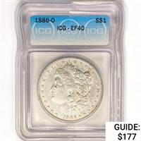 1886-O Morgan Silver Dollar ICG EF40