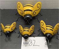 Outdoor metal bee decor