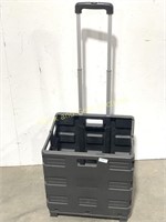Black Rolling Collapsible Cart