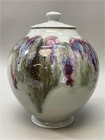 artisan studio pottery stoneware lidded jar
