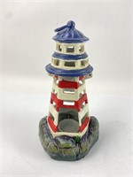 Vintage Cast Iron Hand Painted Lighthouse