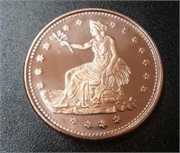 1 Ounce Sitting Liberty Copper Round #2