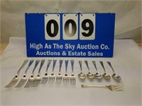 15 Piece Sterling Flatware Set Mid Century Stlye