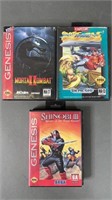 3pc Sega Genesis Fighting Videogames