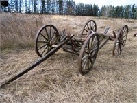 Antique wagon frame