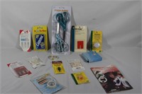 Lot of Sewing/Quilting - Scissors, Jig, Needles et