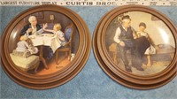 2 Limited Edition Norman Rockwell Framed Plates