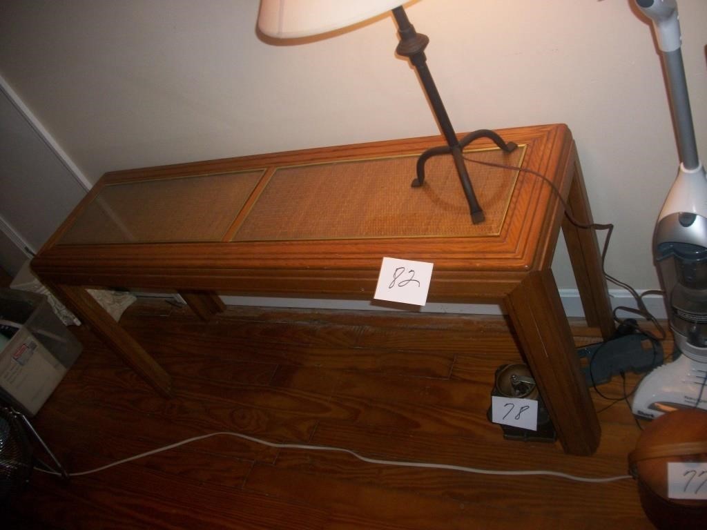 SOFA TABLE 54X16, AND LAMP