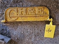 CH & E CAST IRON SIGN