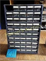 (49) SLOT METAL ORGANIZER WITH CONTENTS 12x18x6