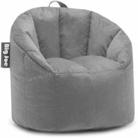 Big Joe Milano Bean Bag Chair, Gray Plush,