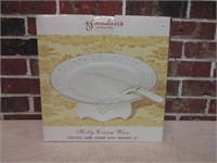 Formalities Footed Cake Stand with Server - NEW