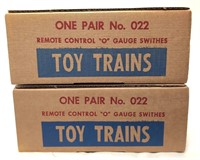 Two Pair Lionel O Gauge 022 switches in box