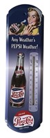 Pepsi Cola Metal Thermometer Sign