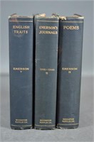 3 Volumes of Ralph Waldo Emerson's Complete Works