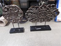 Decorative Metal Decor on Stands