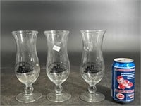 LOT OF 3 WEST VIRGINIA BELLE DRINKING GLASSES