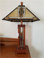Mission Style Stained Glass Lamp