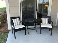 3PC PATIO TABLE W/2 CHAIRS