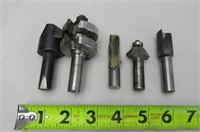 (5) 1/2" Shank Router Bits