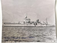 WW2 USS Indianapolis signed photo