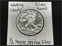 Walking Liberty Silver Round