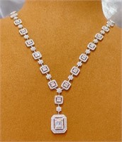 6ct Natural Diamond Chain Set, 18k gold