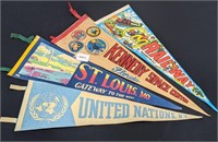 Vintage Pennant Lot Souvenir Travel Space Center