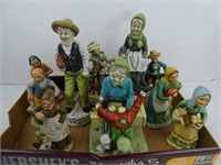 Lot of Vintage Porcelain Townspeople Figurines -