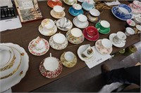 large assort. of cups & saucers-approx. 20