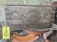 Still Man Wooden Crate