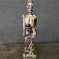 Wooden African Statue - Mother and Children