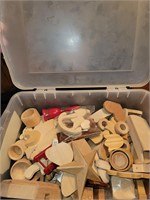 Box of Wooden Craft Shapes
